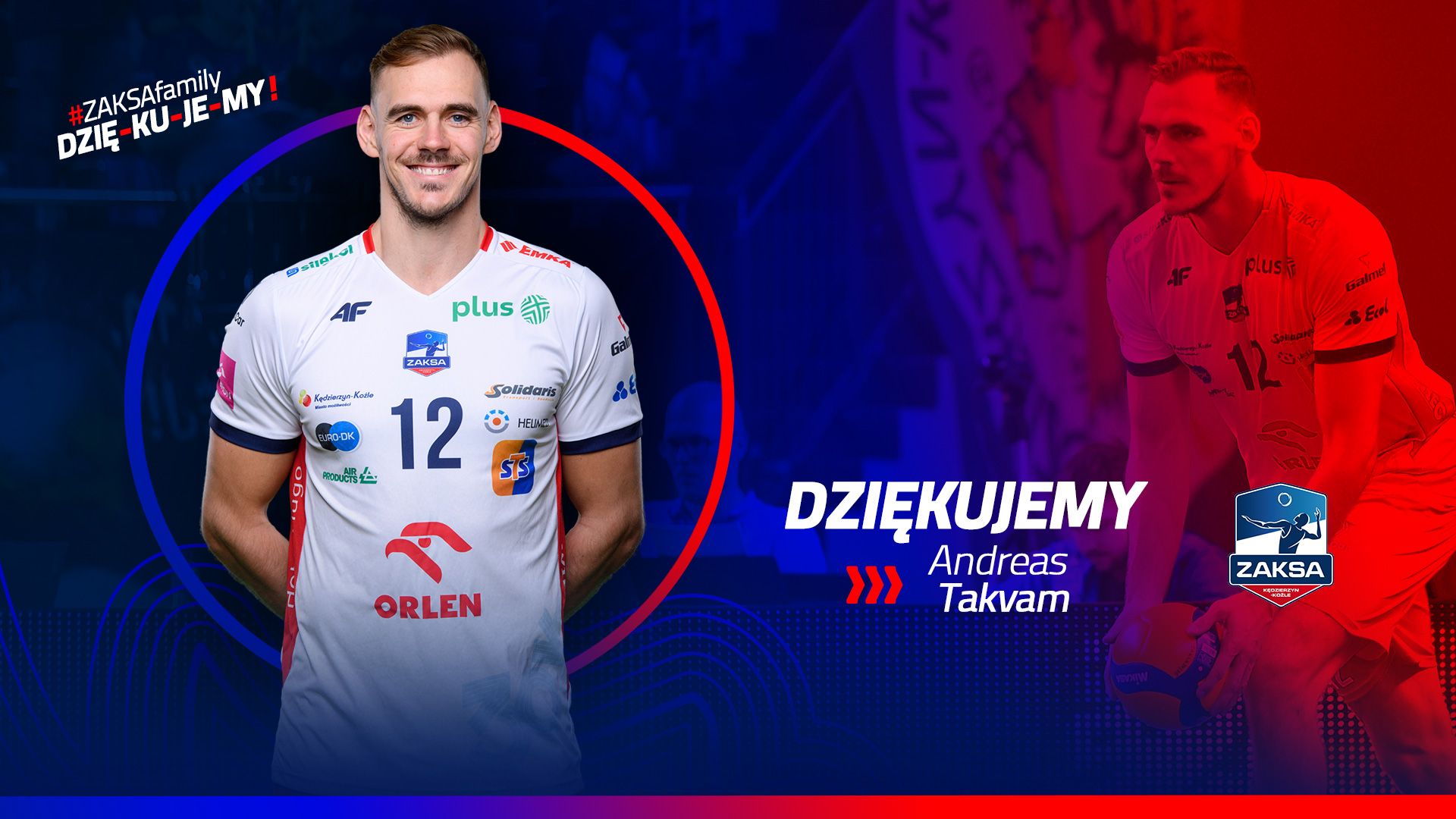 Andreas Takvam żegna się z ZAKSĄ