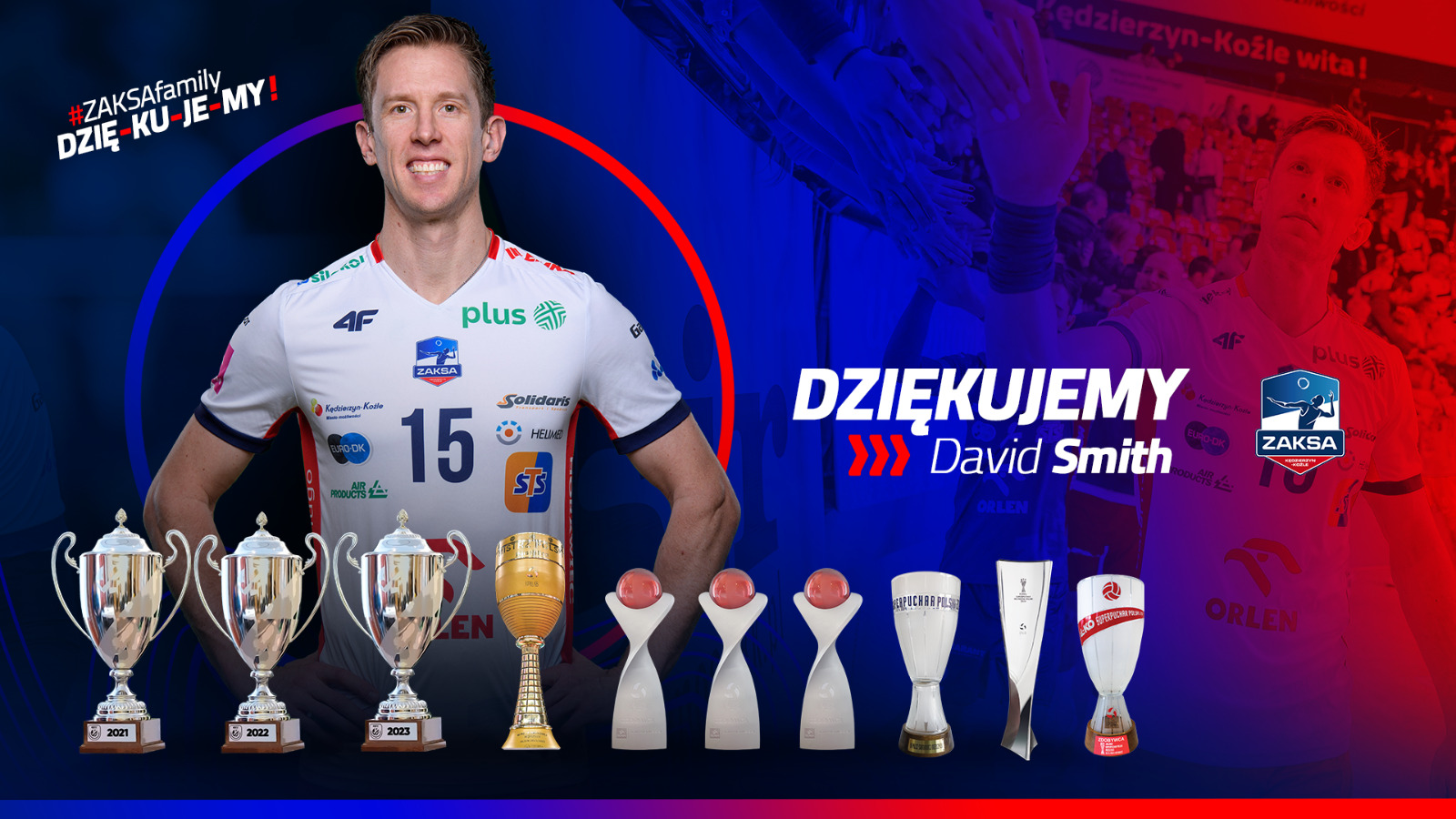 Multimedalista David Smith odchodzi z ZAKSY